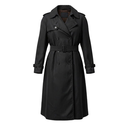 Prada Nylon Trench Coat Long Black S