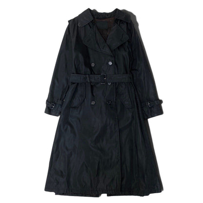 Prada Nylon Trench Coat Long Black S — view 2