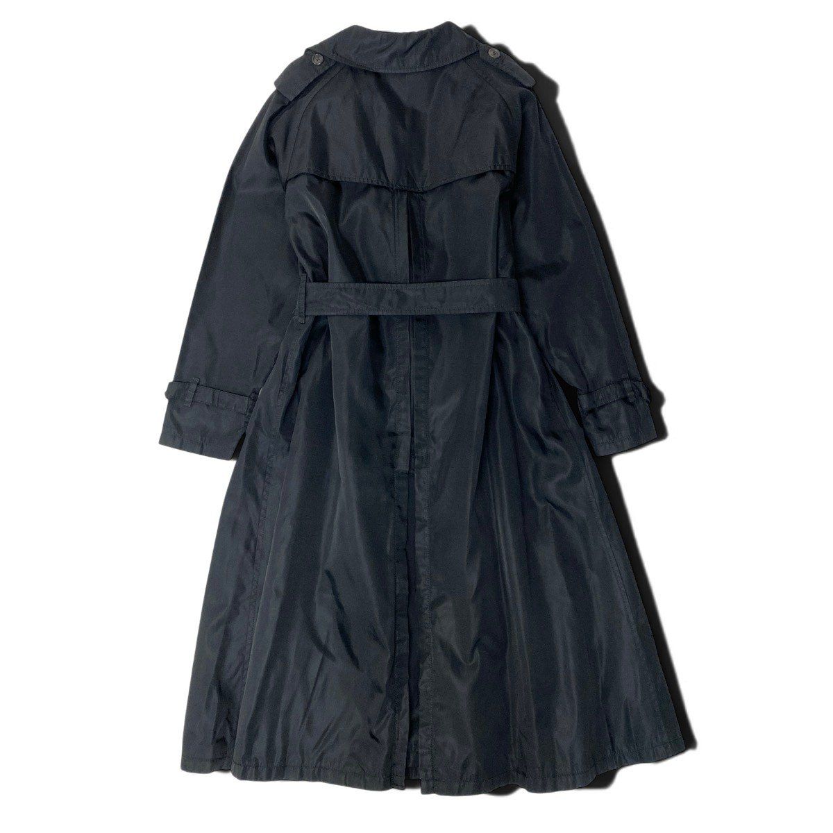 Prada Nylon Trench Coat Long Black S — view 3