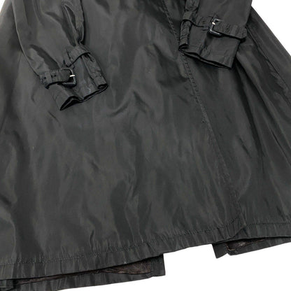 Prada Nylon Trench Coat Long Black S — view 5