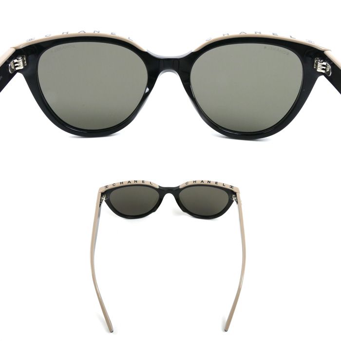 Chanel Butterfly Shape Sunglasses Black Eyewear — view 2