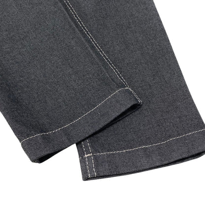 Celine Skinny Denim Embroidery Design Pants Gray — view 7