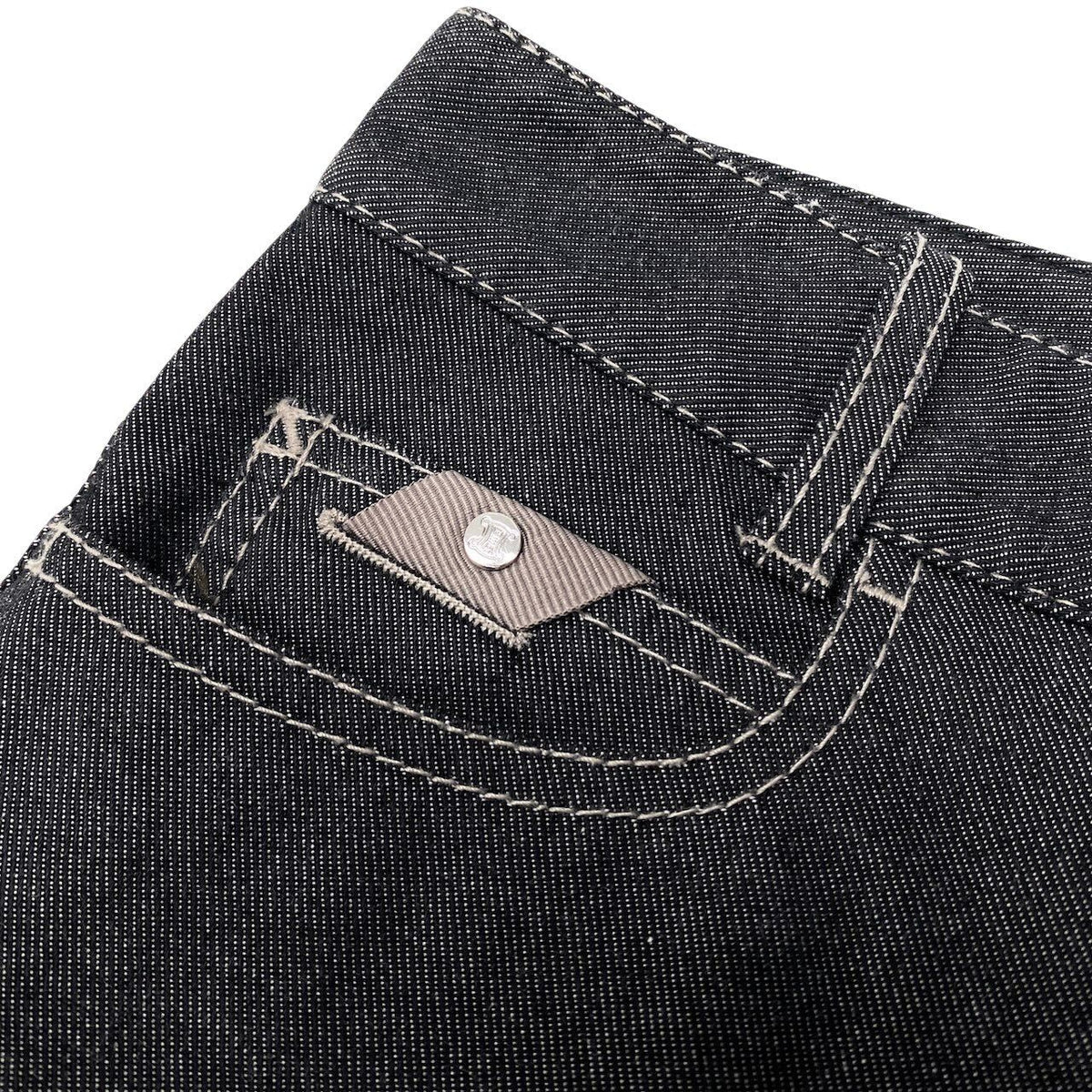 Celine Skinny Denim Embroidery Design Pants Gray — view 6
