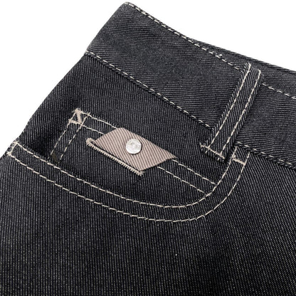 Celine Skinny Denim Embroidery Design Pants Gray — view 6