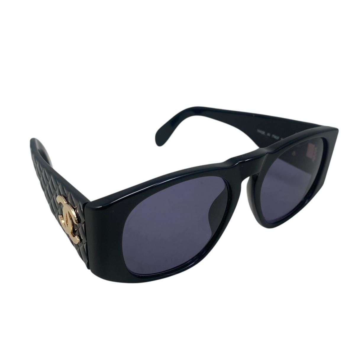 Chanel Sunglasses Quilted CC Logo Black Gold Eyewear — view 2