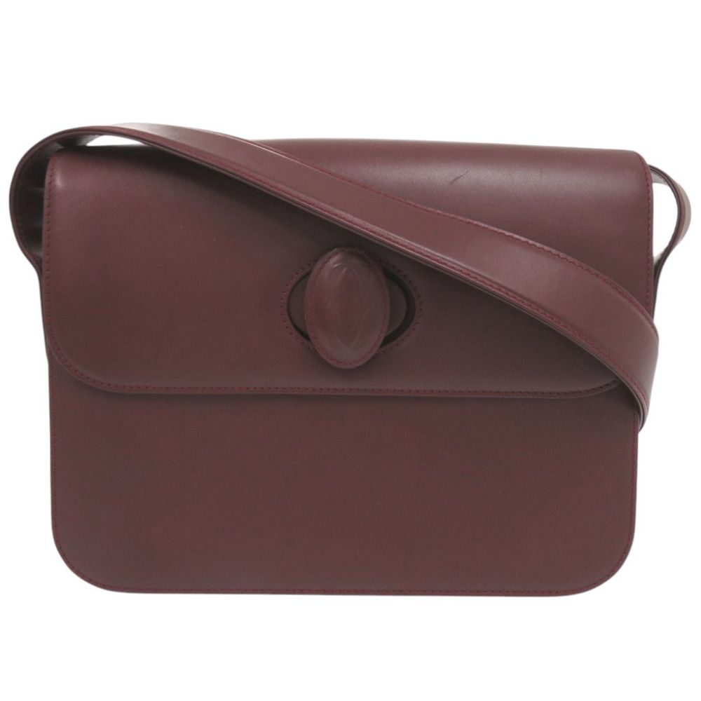 Cartier Must Line Leather Bordeaux Shoulder Bag