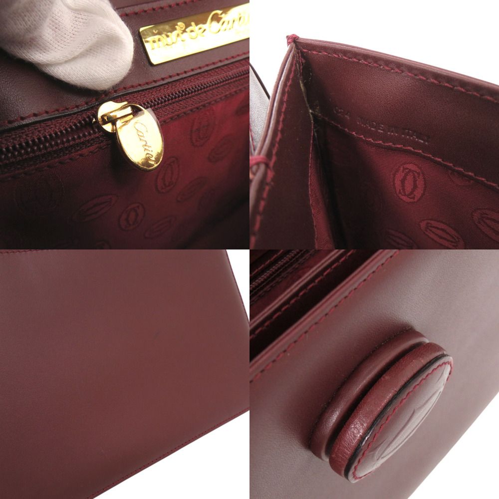 Cartier Must Line Leather Bordeaux Shoulder Bag — view 7