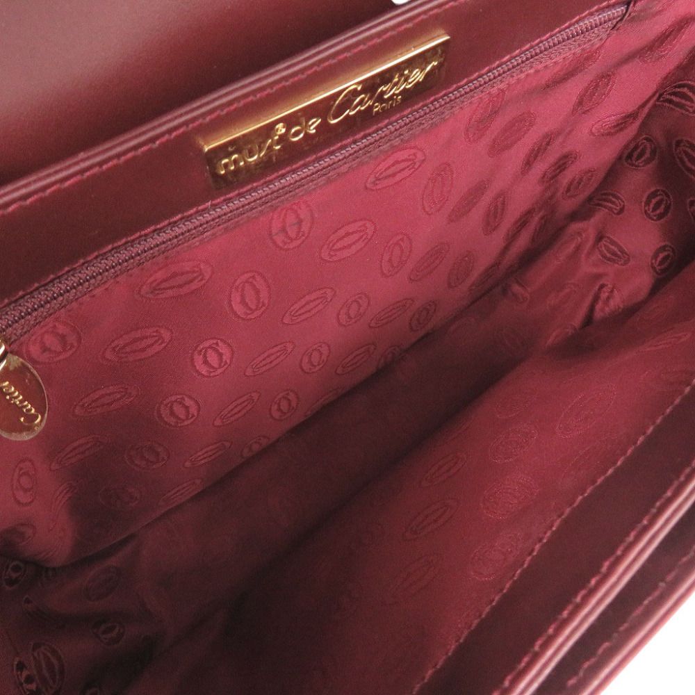 Cartier Must Line Leather Bordeaux Shoulder Bag — view 5