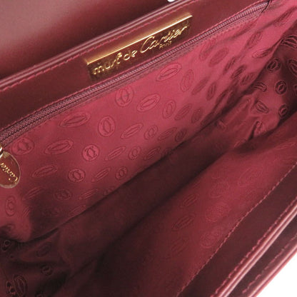 Cartier Must Line Leather Bordeaux Shoulder Bag — view 5