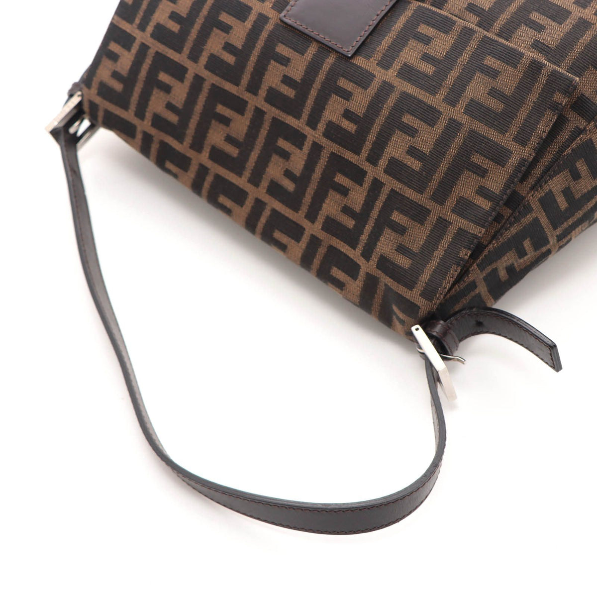 Fendi Zucca Mamma Baguette Dark Brown Silver Canvas Leather 2119/26325/009 — view 4