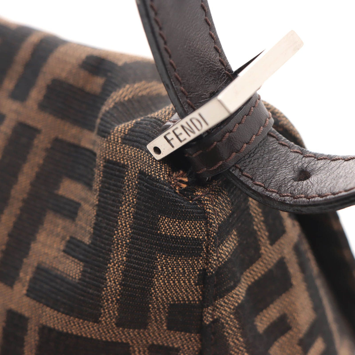 Fendi Zucca Mamma Baguette Dark Brown Silver Canvas Leather 2119/26325/009 — view 7