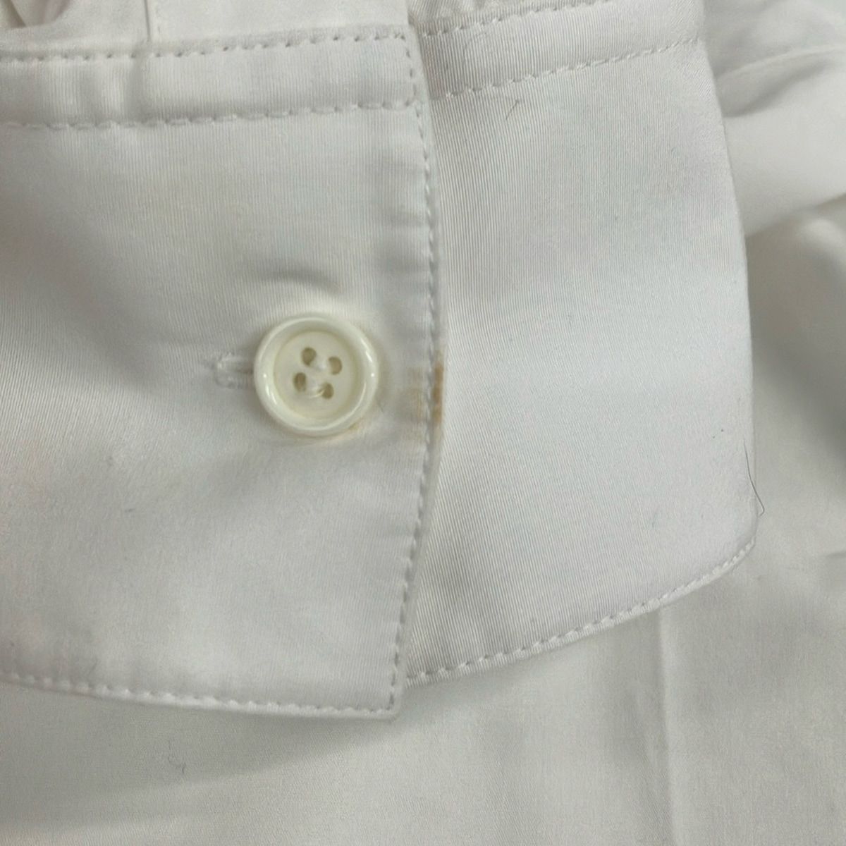 Celine Three Quarter Sleeve Shirt Blouse M White — view 8