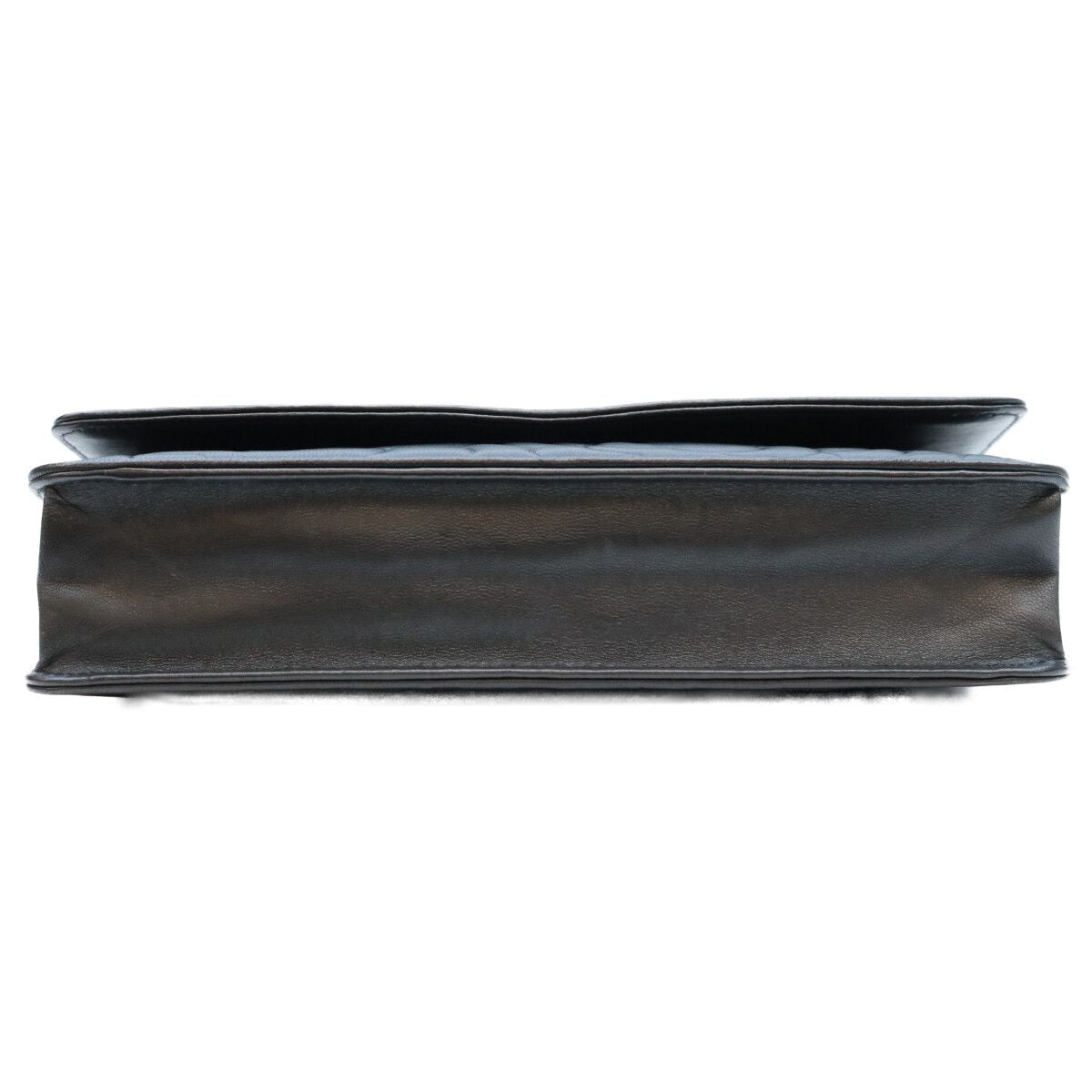 Chanel Black Lambskin Silver Camellia Chain Wallet Shoulder Bag — view 5