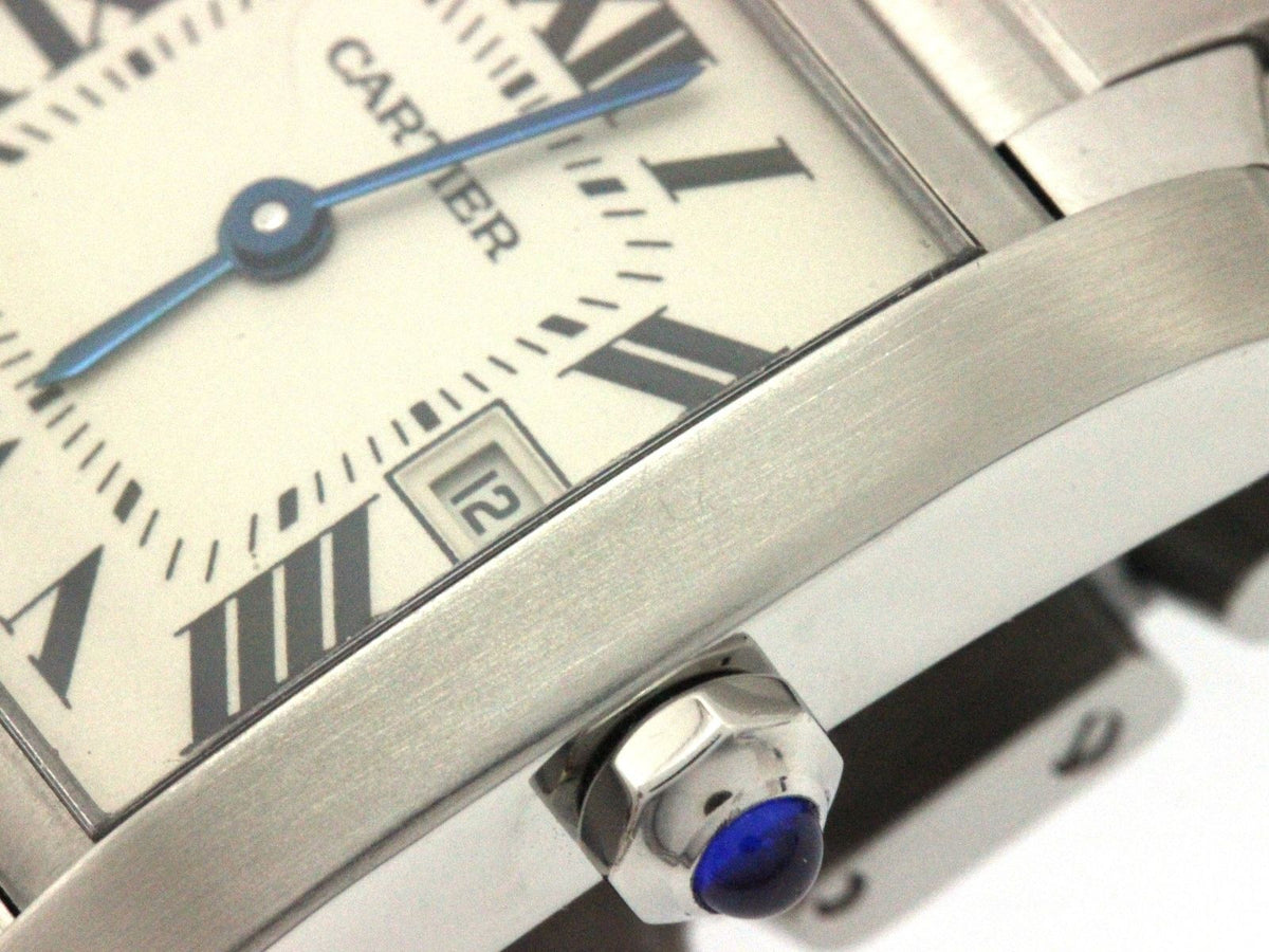 Cartier Tank Francaise MM Watch Steel Silver Dial Quartz — view 5