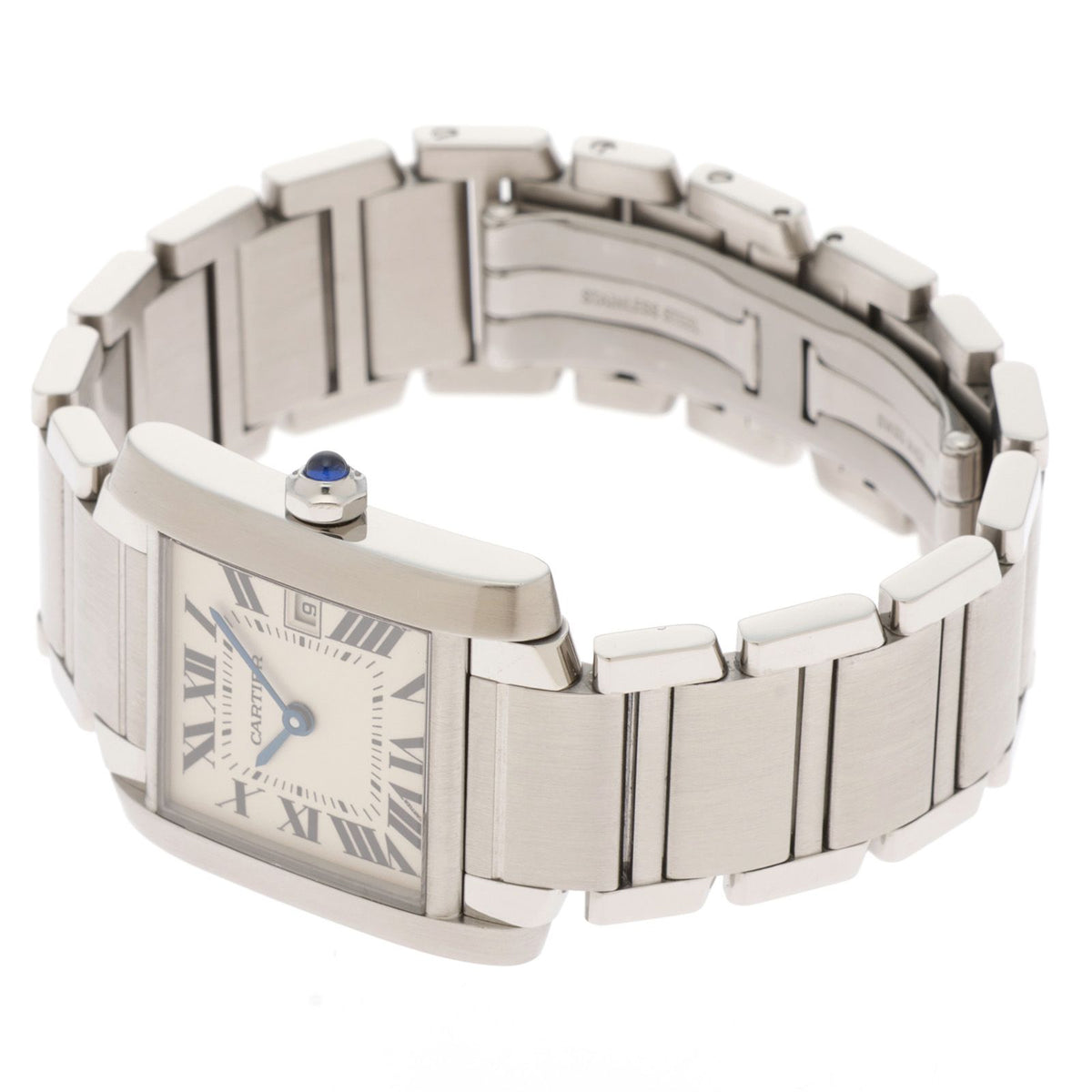 Cartier Tank Francaise MM Watch Steel Silver Dial Quartz — view 3