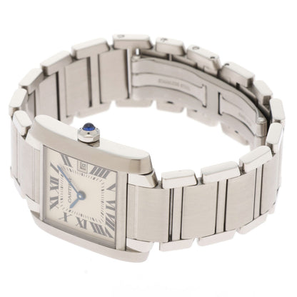 Cartier Tank Francaise MM Watch Steel Silver Dial Quartz — view 3
