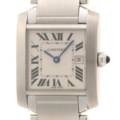 Cartier Tank Francaise MM Watch Steel Silver Dial Quartz