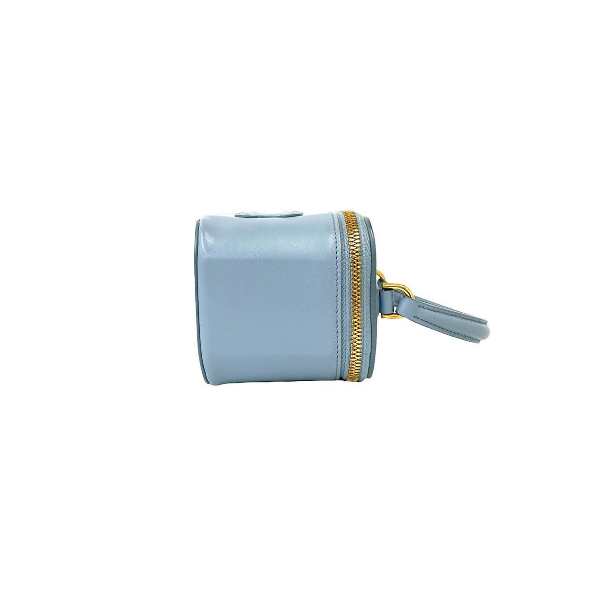 Celine Cuir Triomphe Logo Calf Leather 2-Way Mini Shoulder Bag Vanity Blue — view 6