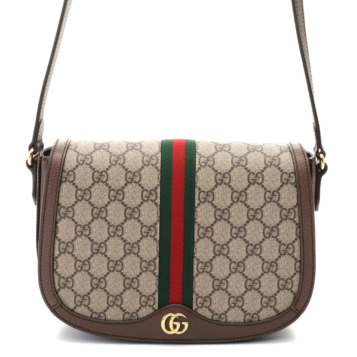 Gucci Ophidia GG Supreme Shoulder Bag Beige Brown