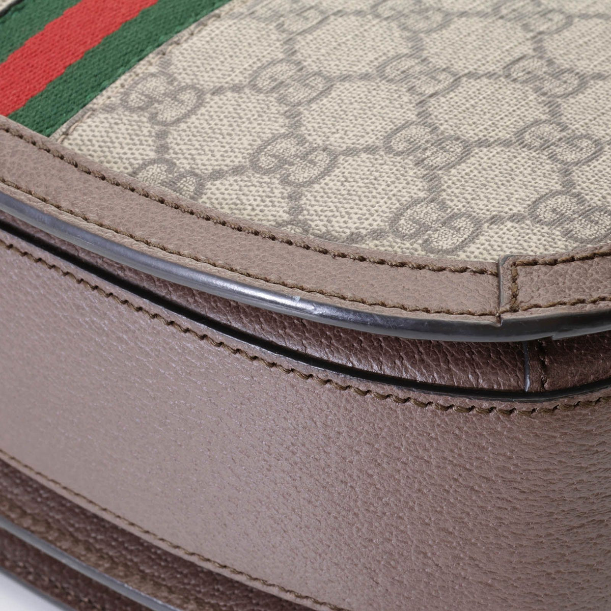 Gucci Ophidia GG Supreme Shoulder Bag Beige Brown — view 7