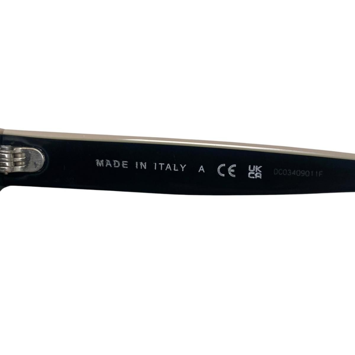 Chanel Sunglasses Square Shape Black White Logo CC Silver Eyewear — view 8