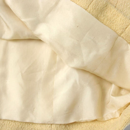 Chanel Pencil Skirt Knee Wool Cream Beige 40 — view 6