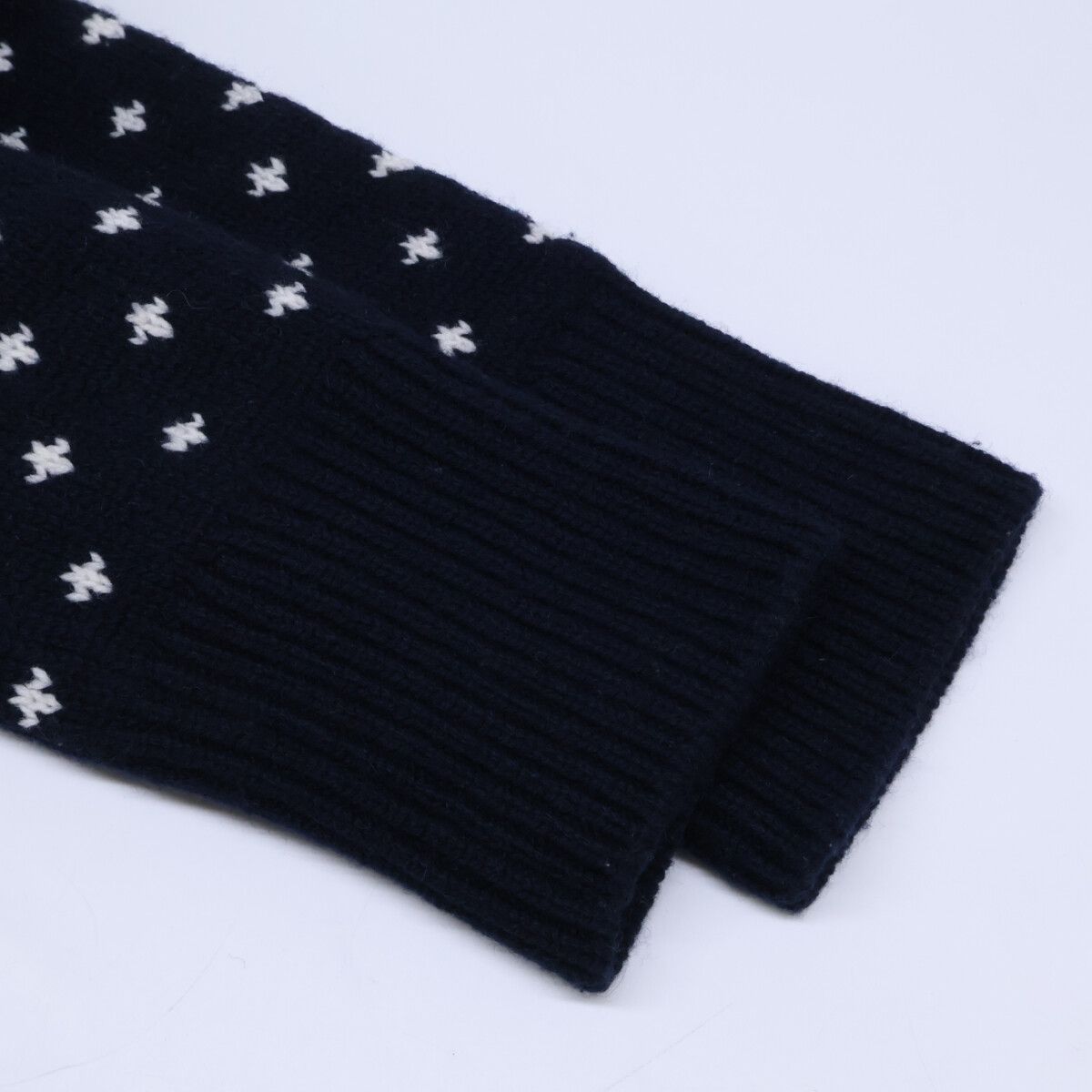 Dior Nordic Pattern Cashmere Wool High Neck Long Sleeve Knit Sweater — view 8