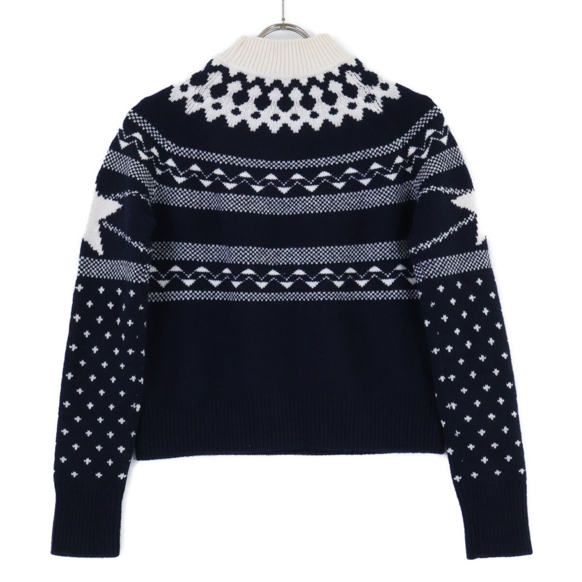 Dior Nordic Pattern Cashmere Wool High Neck Long Sleeve Knit Sweater — view 2