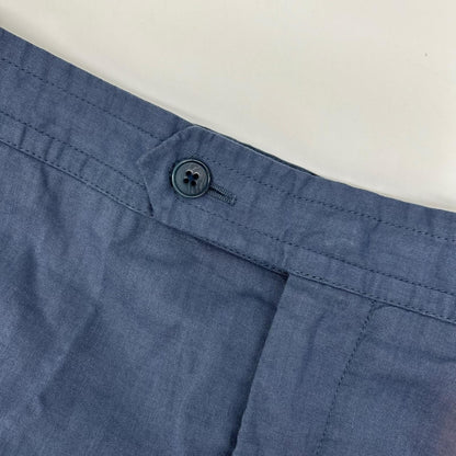 Hermes Blue Linen Mixed Leather Sellier Shorts 48 — view 6