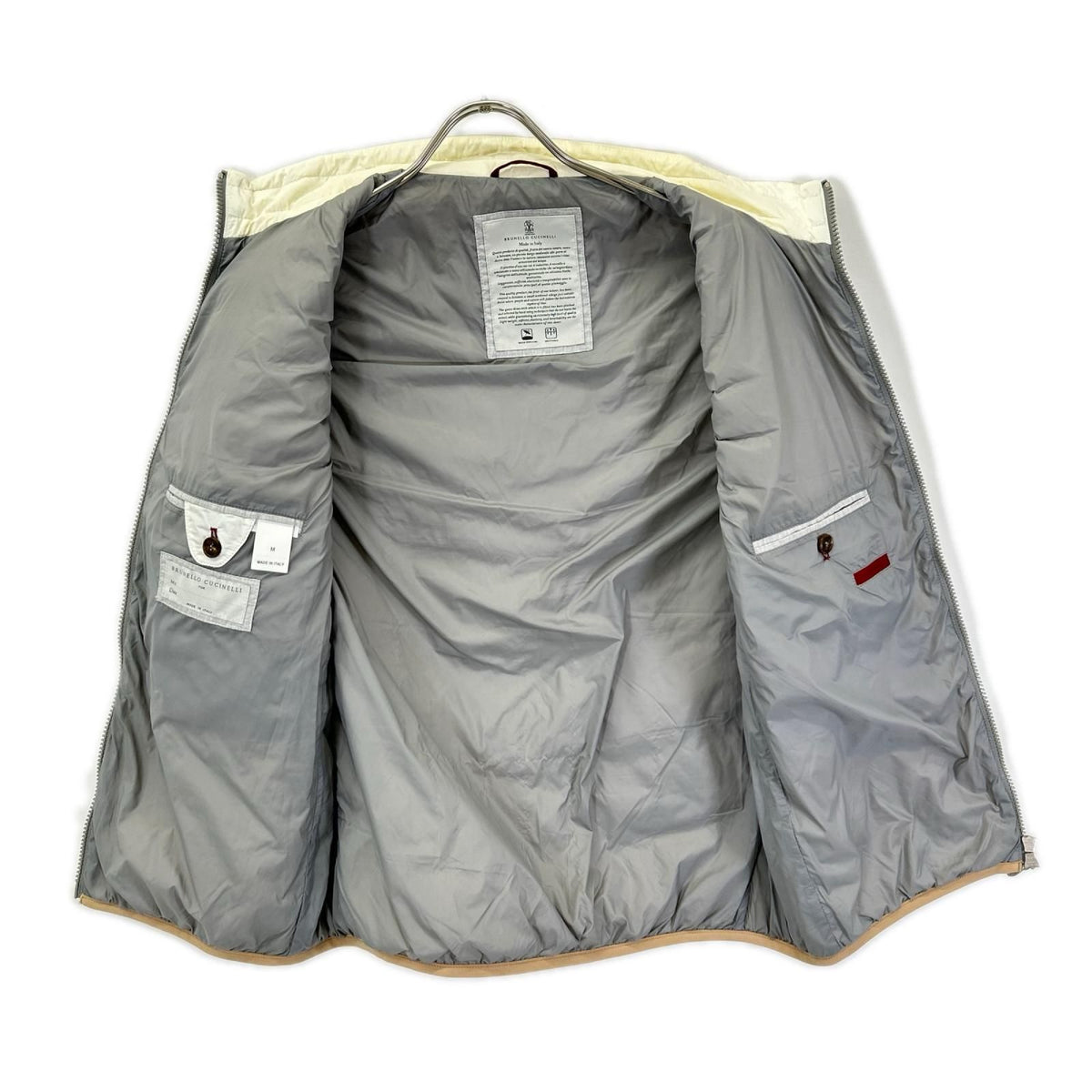 Brunello Cucinelli Ivory Down Vest — view 3