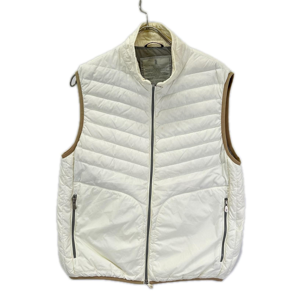 Brunello Cucinelli Ivory Down Vest
