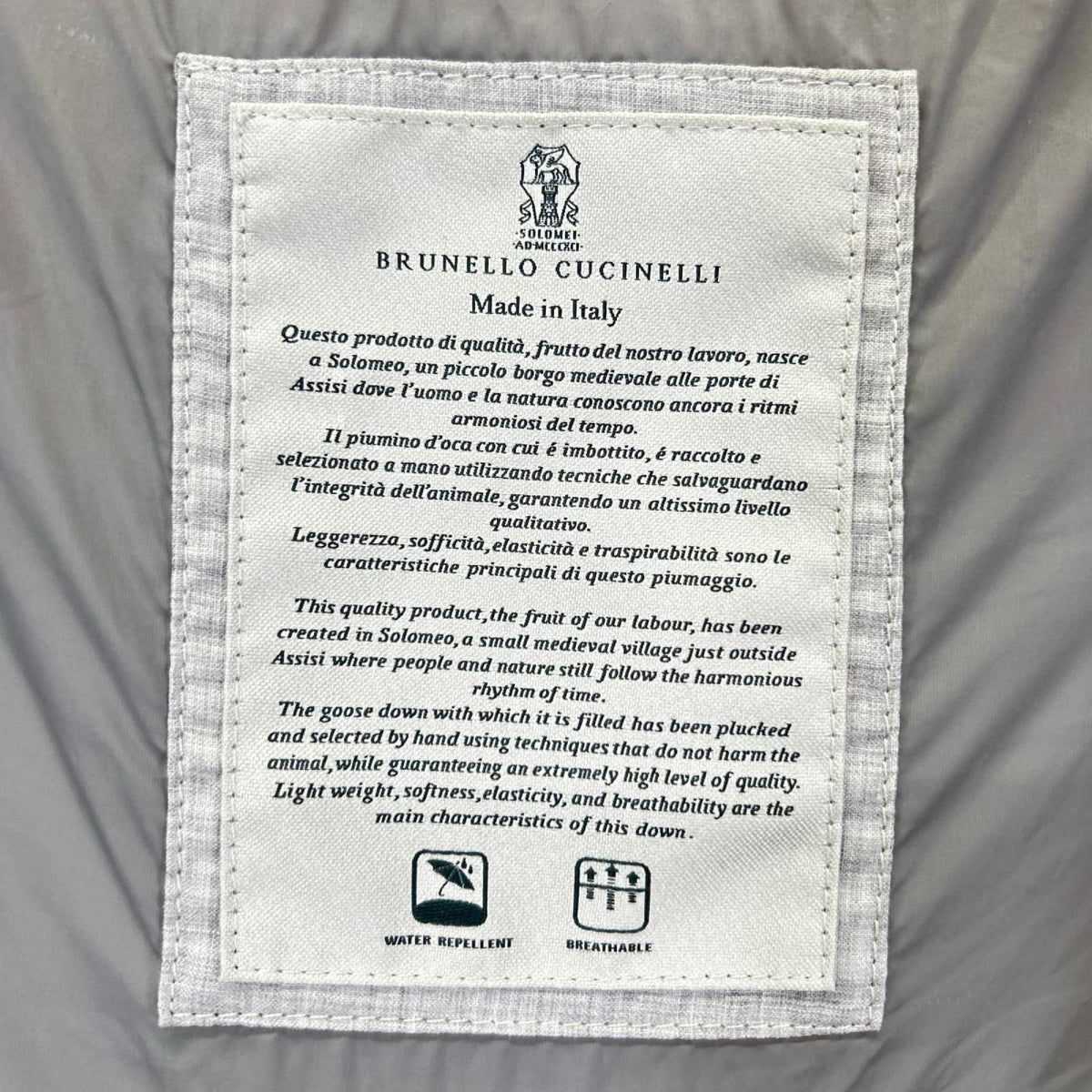 Brunello Cucinelli Ivory Down Vest — view 4