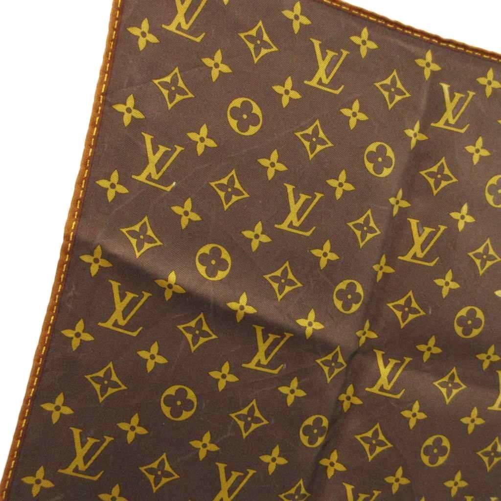 Louis Vuitton Monogram Carre Classic Silk Scarf Brown — view 3