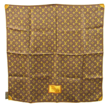 Louis Vuitton Monogram Carre Classic Silk Scarf Brown