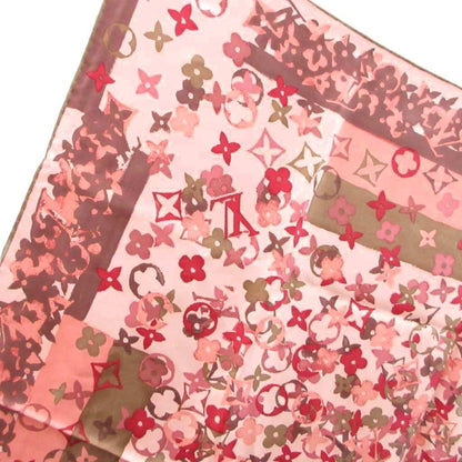 Louis Vuitton Monogram Print Carre Silk Scarf Pink — view 3