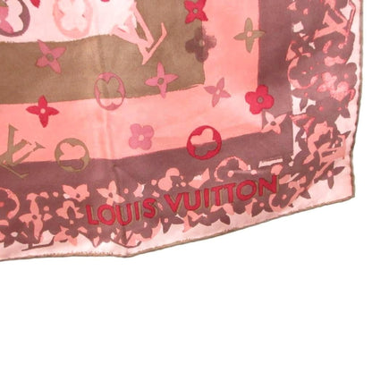 Louis Vuitton Monogram Print Carre Silk Scarf Pink — view 2