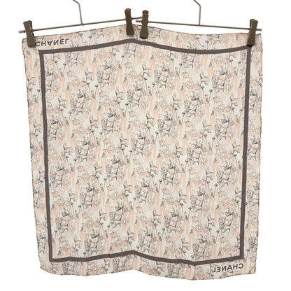 Chanel Graphic Print Scarf Pink — view 2