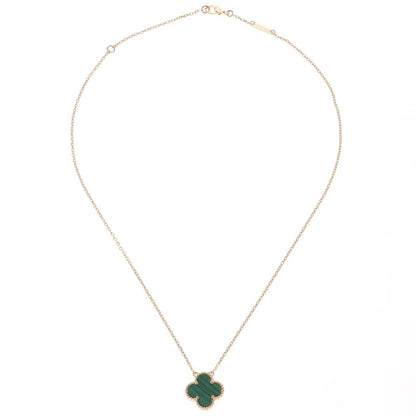 Van Cleef & Arpels Vintage Alhambra NC YG Malachite Necklace 18k Yellow Gold 18k — view 2
