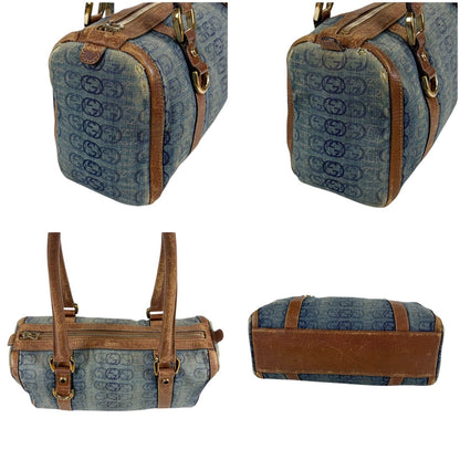 Gucci Mini Boston Bag Denim Leather GG — view 3