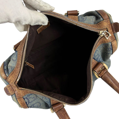 Gucci Mini Boston Bag Denim Leather GG — view 8
