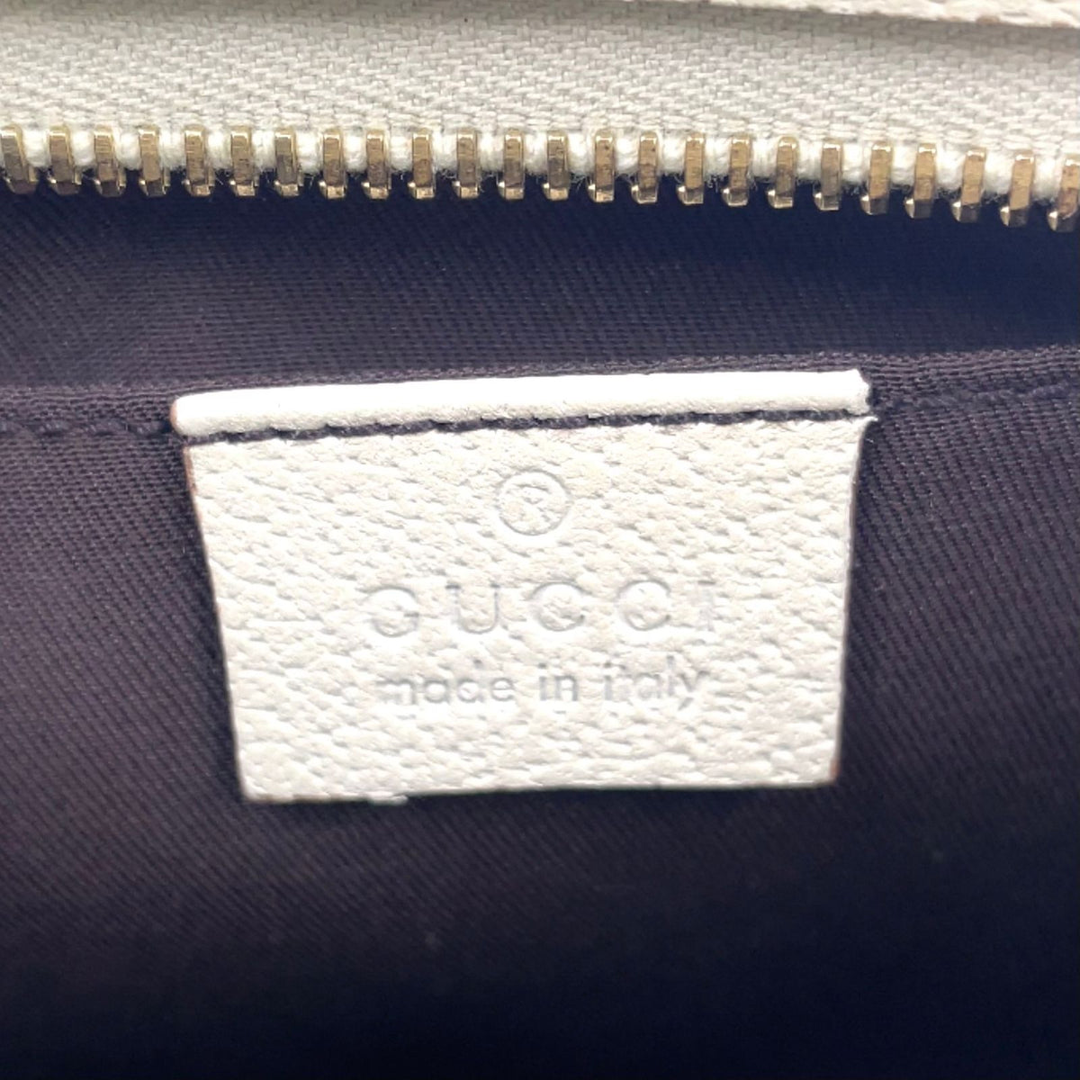 Gucci Abbey Leather Canvas Off White Beige Bag Gold — view 4