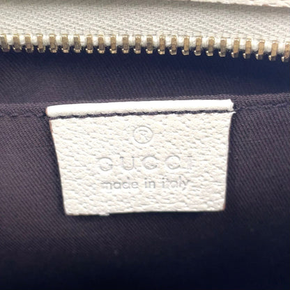 Gucci Abbey Leather Canvas Off White Beige Bag Gold — view 4