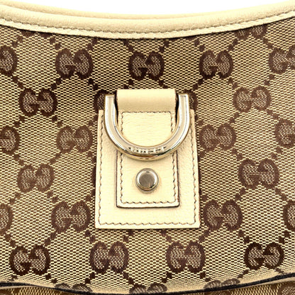 Gucci Abbey Leather Canvas Off White Beige Bag Gold — view 7