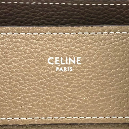 Celine Luggage Micro Leather Gray Beige Handbag Silver — view 4
