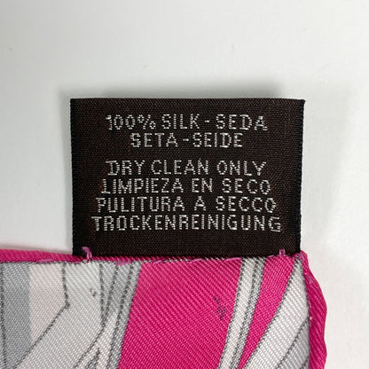 Hermes Carre 90 le Grand Prix AU Faubourg Scarf of Silk Pink Multicolor — view 3