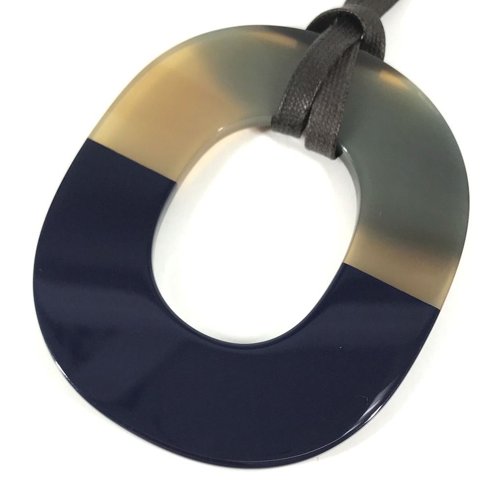Hermes Necklace Isthme Pop Buffalo Horn Navy — view 4