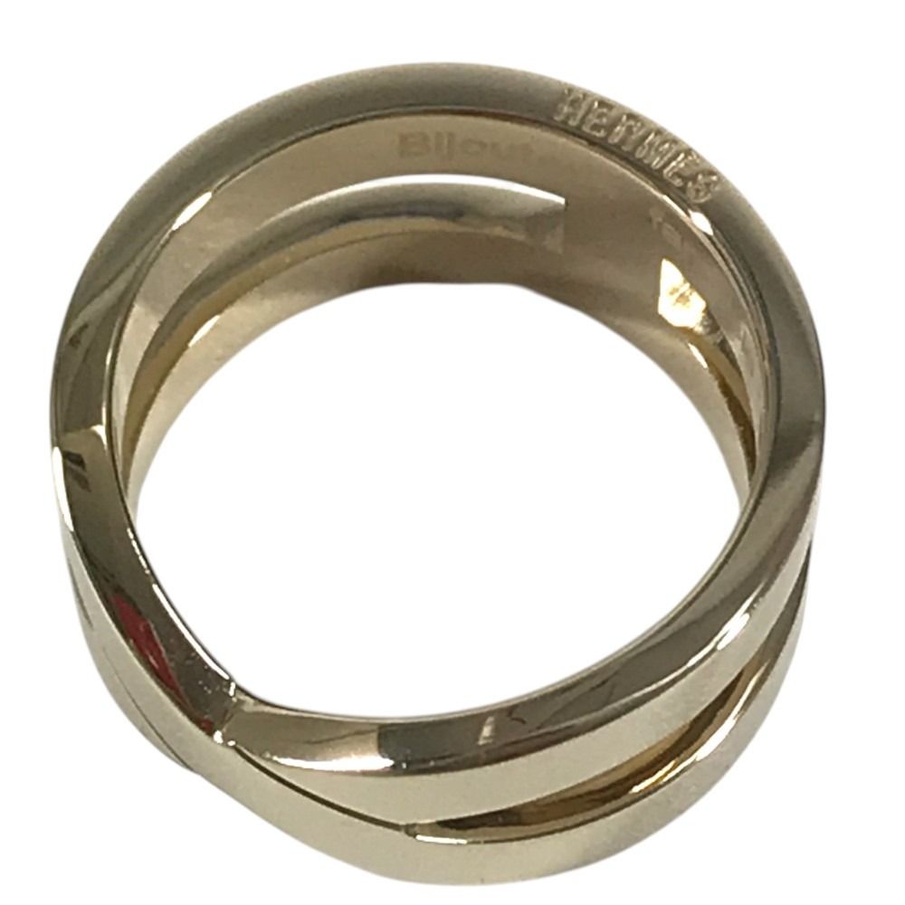 Hermes Scarf Ring Ribbon Metal Gold — view 5