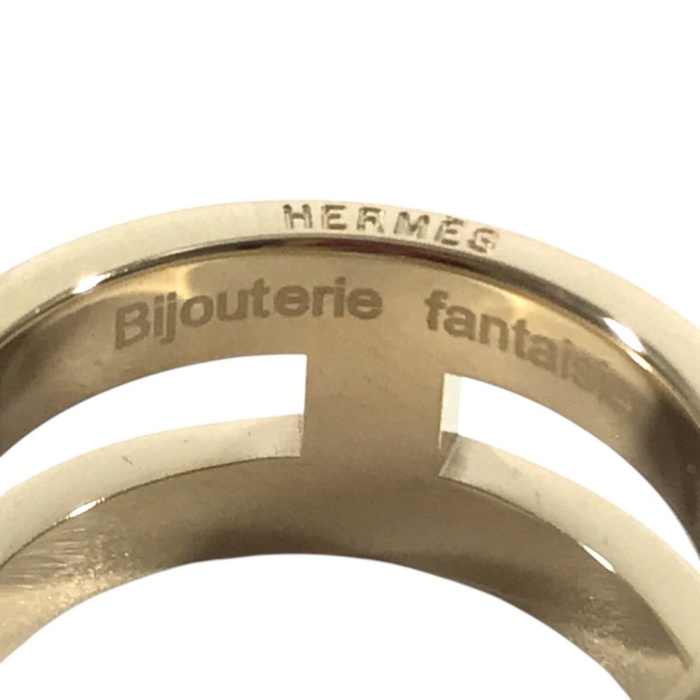 Hermes Scarf Ring Ribbon Metal Gold — view 7