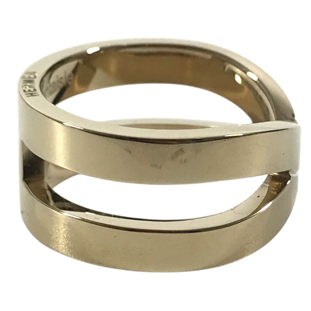 Hermes Scarf Ring Ribbon Metal Gold — view 4