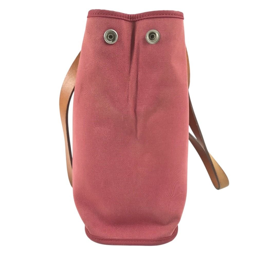 Hermes Tote Bag Kabak Elan PM Vertical Leather Canvas Red — view 3